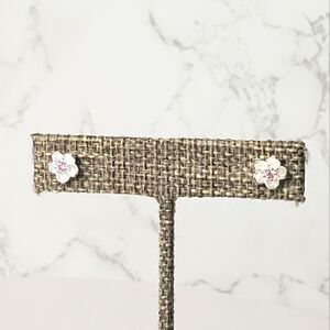 APPLE/CHERRY BLOSSOM Crystal Petite Pierced Post Earrings
